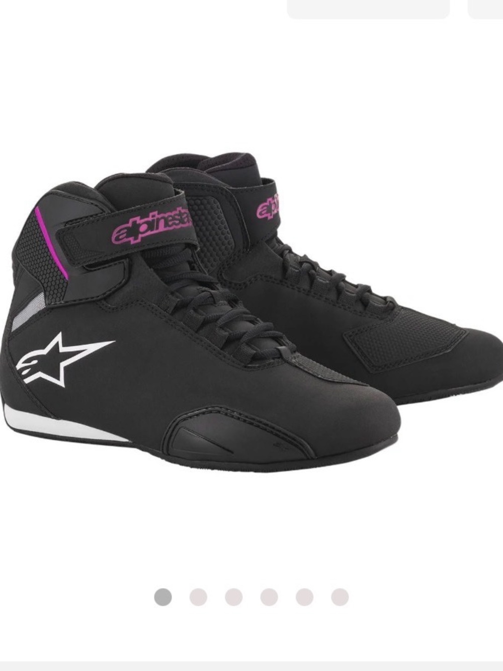 Alpinestars Black and Pink Women's Racing-Style High-Top Sneakers - brand new